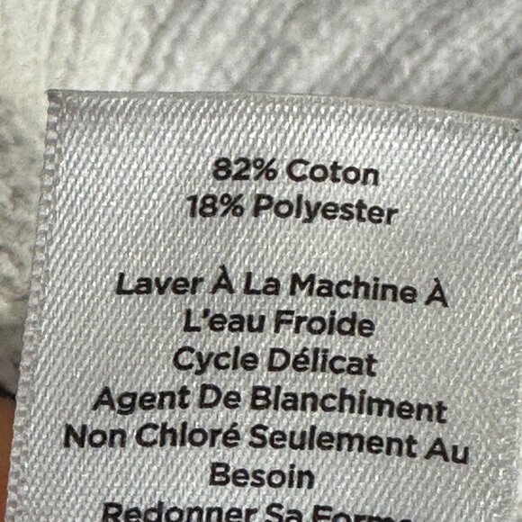 T By Talbots Sweater Womens Small Gray Knit Cotton Stripe Pullover Rib Cuffs - Picture 5 of 6